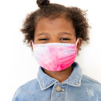 PINK + BLUE TIE DYE | KID/ADULT FACE MASK