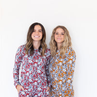 DARK MUSTARD + NAVY FLORAL | LONG SLEEVE