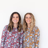 DARK MUSTARD + NAVY FLORAL | LONG SLEEVE