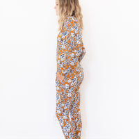 DARK MUSTARD + NAVY FLORAL | LONG SLEEVE