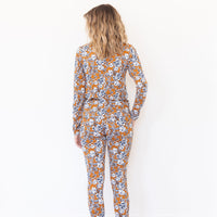 DARK MUSTARD + NAVY FLORAL | LONG SLEEVE