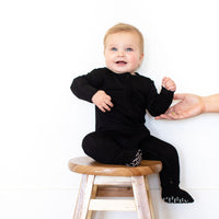 BLACK SOLID | ZIPPER ONE PIECE