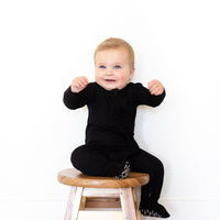 BLACK SOLID | ZIPPER ONE PIECE