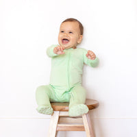 LIME SOLID | ZIPPER ONE PIECE