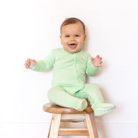 LIME SOLID | ZIPPER ONE PIECE