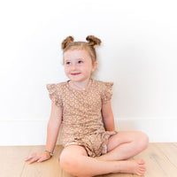 TAUPE DAISY SHORT SET