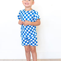 ROYAL BLUE CHECKER | SHORT SET