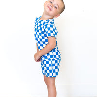 ROYAL BLUE CHECKER | SHORT SET