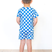 ROYAL BLUE CHECKER | SHORT SET