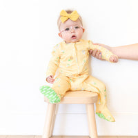 YELLOW DAISY FLORAL | ZIPPER ONE PIECE