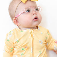 YELLOW DAISY FLORAL | ZIPPER ONE PIECE