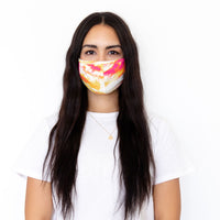 PINK + YELLOW TIE DYE | KID/ADULT FACE MASK