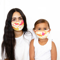 PINK + YELLOW TIE DYE | KID/ADULT FACE MASK