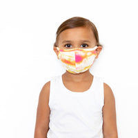PINK + YELLOW TIE DYE | KID/ADULT FACE MASK
