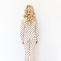 TAN + WHITE CHECKER | LONG SLEEVE