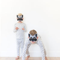 LIGHT GREY + WHITE CHECKER | LONG SLEEVE