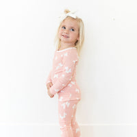 PINK + WHITE RIBBED BUTTERFLY | LONG SLEEVE