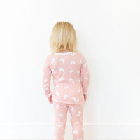 PINK + WHITE RIBBED BUTTERFLY | LONG SLEEVE