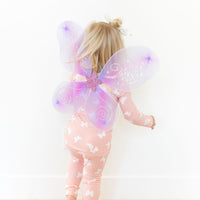 PINK + WHITE RIBBED BUTTERFLY | LONG SLEEVE