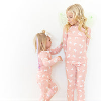 PINK + WHITE RIBBED BUTTERFLY | LONG SLEEVE