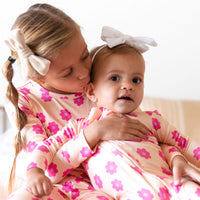 PINK DAISY | FOOTIE ONE PIECE