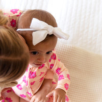 PINK DAISY | FOOTIE ONE PIECE