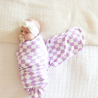 LIGHT PURPLE + WHITE CHECKER | SWADDLE