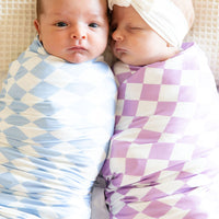 LIGHT PURPLE + WHITE CHECKER | SWADDLE
