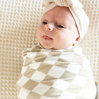 TAN + WHITE CHECKER | SWADDLE