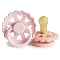 FRIGG ANDERSEN FAIRYTALE NATURAL RUBBER PACIFIER | WHITE LILAC/PRETTY IN PEACH | 2 PACK