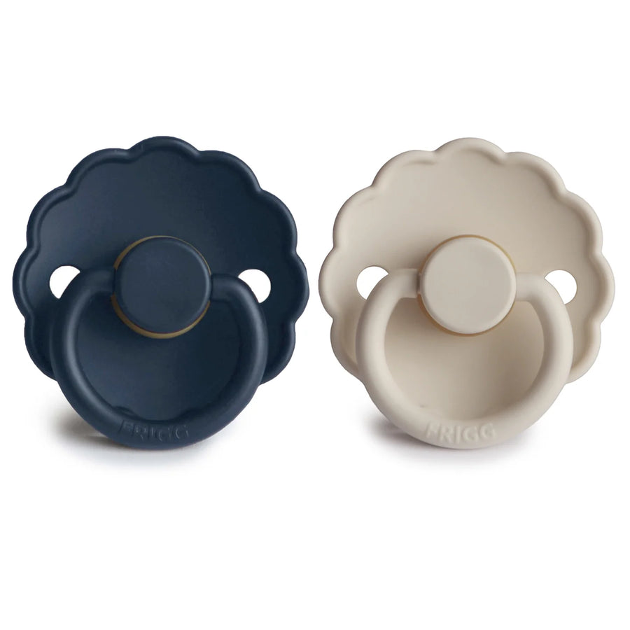 FRIGG DAISY NATURAL RUBBER PACIFIER | DARK NAVY/SANDSTONE | 2 PACK