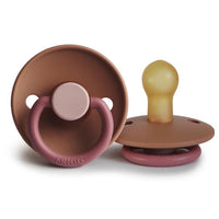 FRIGG NATURAL RUBBER PACIFIER | COLORBLOCK FLAMINGO