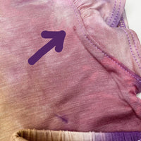 PURPLE + MAUVE + TAN TIE DYE SHORT SET *flawed*