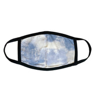 LIGHT BLUE + WHITE TIE DYE | ADULT FACE MASK