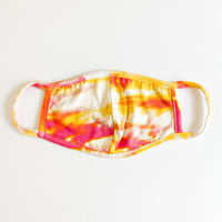 PINK + YELLOW TIE DYE | KID/ADULT FACE MASK