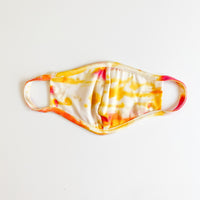PINK + YELLOW TIE DYE | KID/ADULT FACE MASK