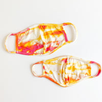 PINK + YELLOW TIE DYE | KID/ADULT FACE MASK