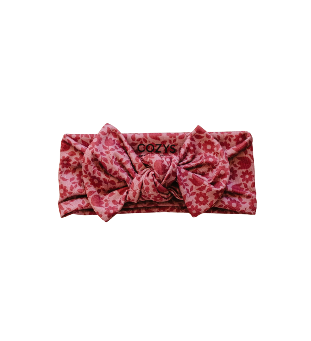 BURGUNDY MINI FLORAL | BOW