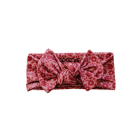 BURGUNDY MINI FLORAL | BOW