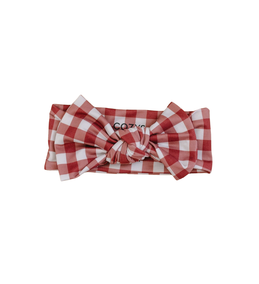 BURGUNDY GINGHAM | BOW