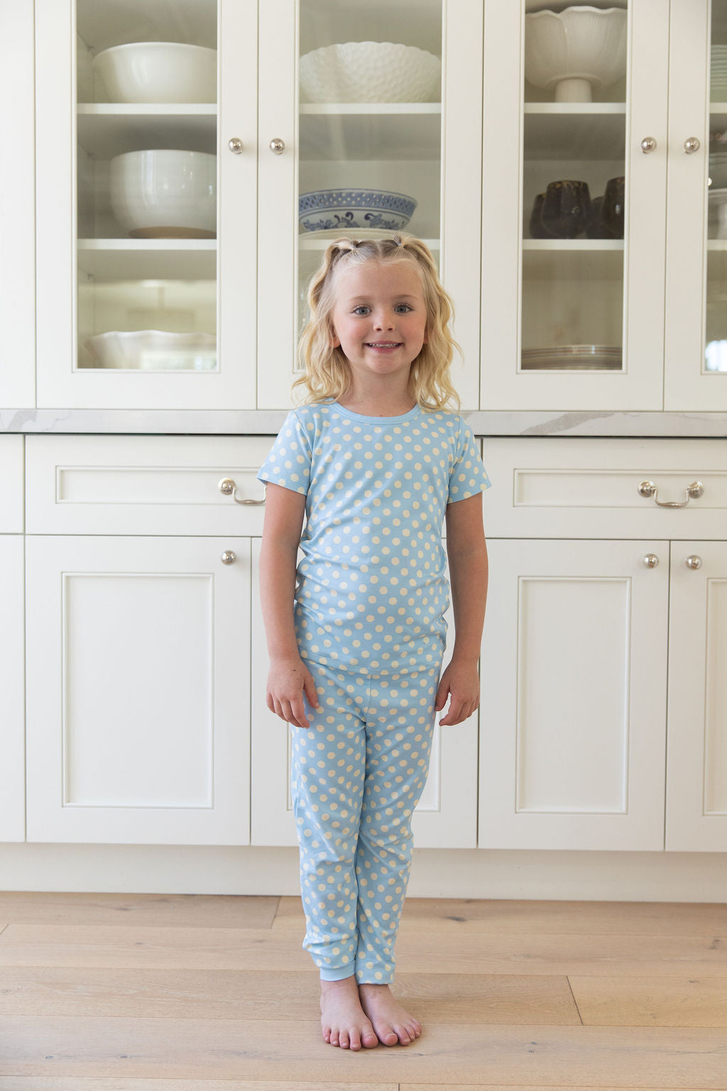 BLUE + YELLOW POLKADOTS | SHORT SLEEVE