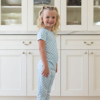 BLUE + YELLOW POLKADOTS | SHORT SLEEVE