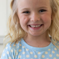 BLUE + YELLOW POLKADOTS | SHORT SLEEVE