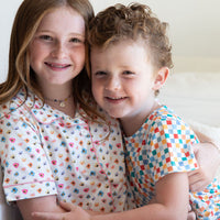 RAINBOW MINI CHECKER | SHORT SET
