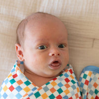 RAINBOW MINI CHECKER | SWADDLE