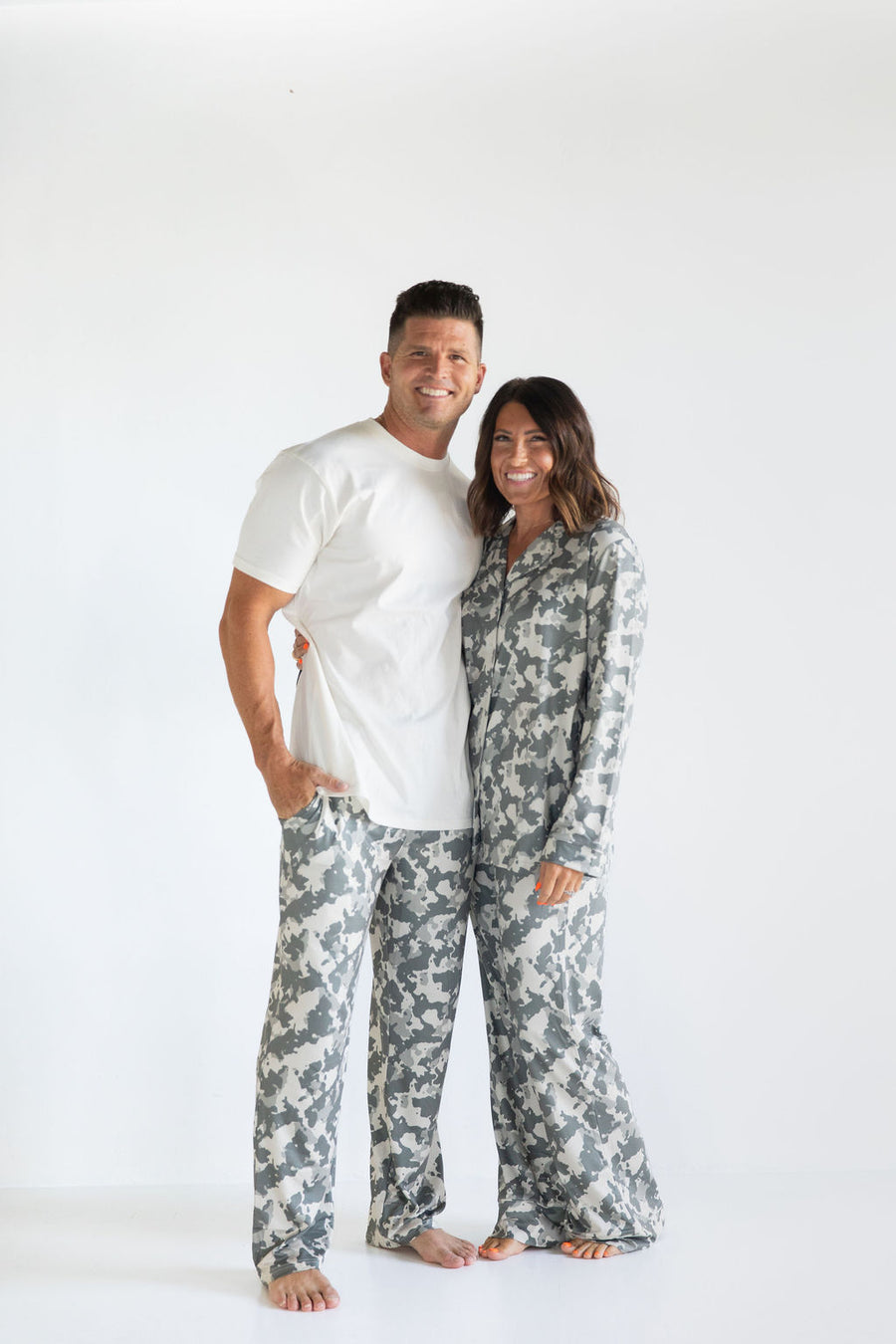 LIGHT CAMO | WOMEN'S BUTTON UP LONG SLEEVE SET