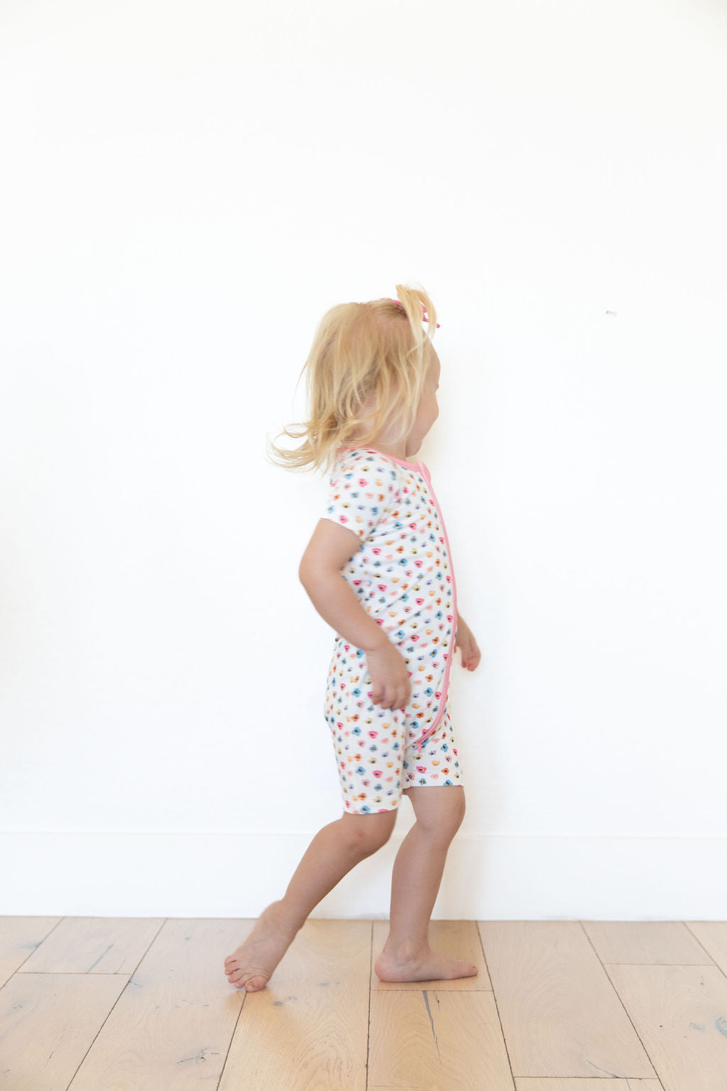 RAINBOW FLORAL | SHORT ZIPPER ONE PIECE
