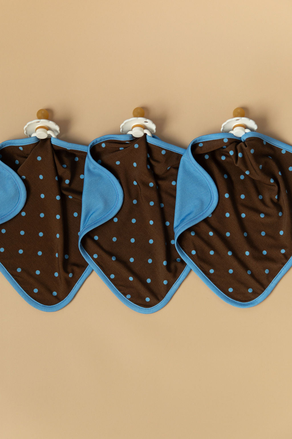 BROWN + BLUE POLKA DOTS | LOVIE