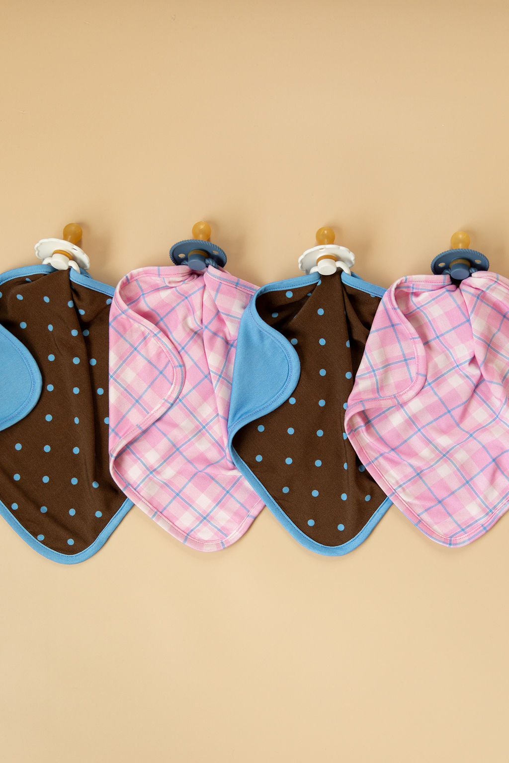 BROWN + BLUE POLKA DOTS | LOVIE