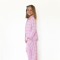 PINK PLAID | GIRLS' BUTTON UP LONG SLEEVE SET